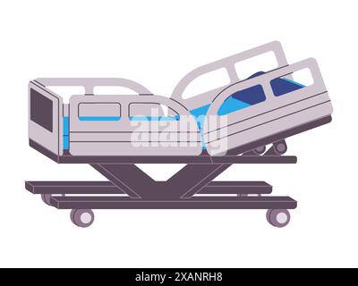 hospital bed clinic for recovery patient sickness treatment health care medical Stock Vector