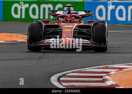 Charles Leclerc (MON) - Scuderia Ferrari - Ferrari SF-24 - Ferrari during Formula 1 Aws Grand Prix du Canada 2024, Montreal, Quebec, Canada, from Jun 6th to 9th - Round 9 of 24 of 2024 F1 World Championship Stock Photo