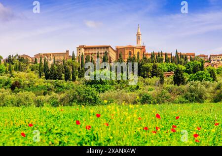 Pienza, province of Siena, Tuscany. Countryside around Pienza, Italy. Stock Photo