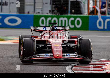 Charles Leclerc (MON) - Scuderia Ferrari - Ferrari SF-24 - Ferrari during Formula 1 Aws Grand Prix du Canada 2024, Montreal, Quebec, Canada, from Jun 6th to 9th - Round 9 of 24 of 2024 F1 World Championship Stock Photo