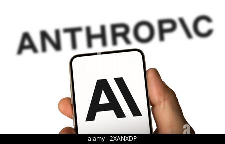 Anthropic an artificial intelligence startup company logotype Stock