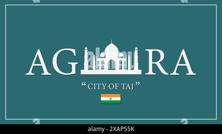 Agra city of Taj concept vector illustration Stock Vector