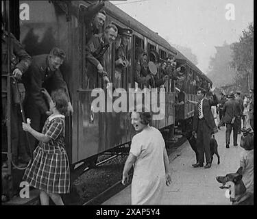 Allied Armies of Occupation Train Leaving the Station to Go Home, 1929 ...