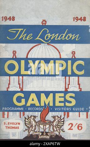 Colour poster for the 1948 Olympic Games in London. Dated 1948 Stock ...