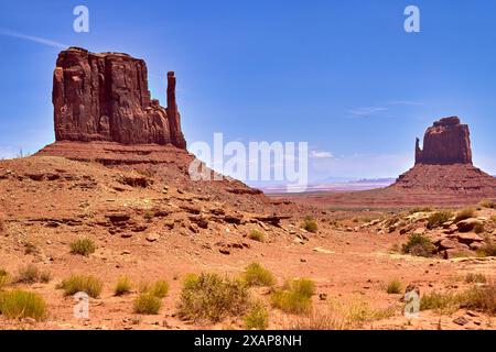 Arizona, United States of America - June 7, 2024: Monument Valley, in the desert. View of the rock formations in the USA *** Das Monument Valley, in der Wüste. Blick auf die Steinformationen in den USA Stock Photo