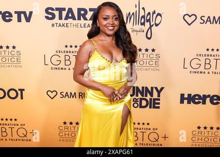 Century City, United States. 07th June, 2024. CENTURY CITY, LOS ANGELES, CALIFORNIA, USA - JUNE 07: Quinta Brunson arrives at the Critics Choice Celebration Of LGBTQ  Cinema And Television held at the Fairmont Century Plaza Hotel on June 7, 2024 in Century City, Los Angeles, California, United States. (Photo by Xavier Collin/Image Press Agency) Credit: Image Press Agency/Alamy Live News Stock Photo