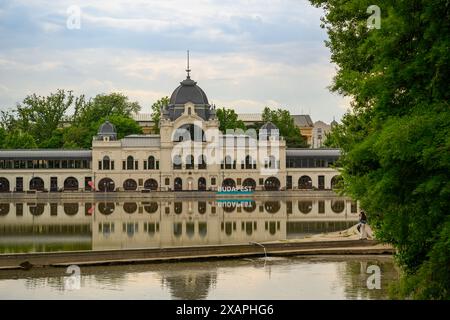 The City Park Ice Rink and Boating building, Budapest, Hungary Stock Photo