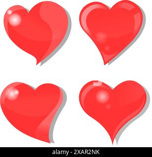 different hearts for celebration design. Vector illustration. Stock ...