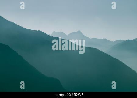 gradient mountain landscape ideal as a background Stock Photo