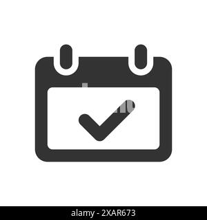 Calendar glyph vector icon Stock Vector