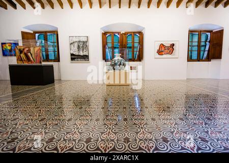 Modernist style building of Can Prunera, 20th century, Soller, Sierra de Tramuntana, Mallorca, Balearic Islands, Spain. Stock Photo