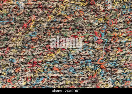 Close-up of multicoloured knit texture Stock Photo