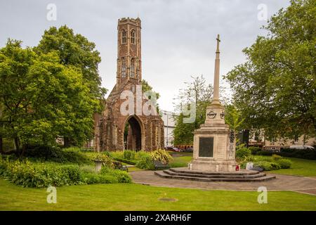 Tower Gardens and Greyfriars Tower Stock Photo