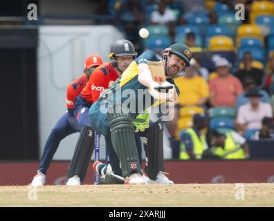 Bridgetown, Barbados. 08th June, 2024. ICC T20 World Cup 2024 - Australia v England 6 for Australia's Travis Head as Australia take on England in the ICC T20 World Cup at the Kensington Oval, Bridgetown, Barbados. Credit: Ian Jacobs/Alamy Live News Stock Photo