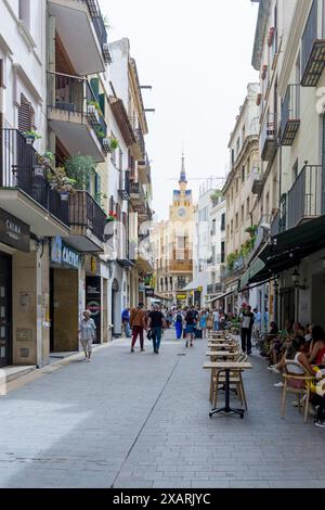 The center of Sitges near Barcelona/Spain Stock Photo