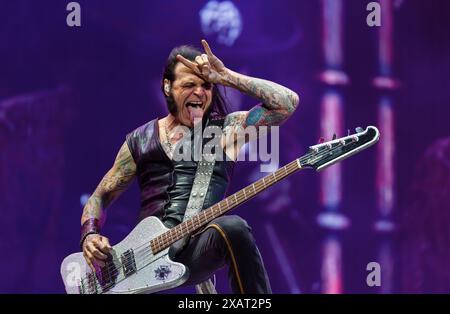 Norje, Sweden, 8 June, 2024  ALICE COOPER (US) performing at Sweden Rock Festival.   Credit: Peo Mšller/Alamy Live News Stock Photo