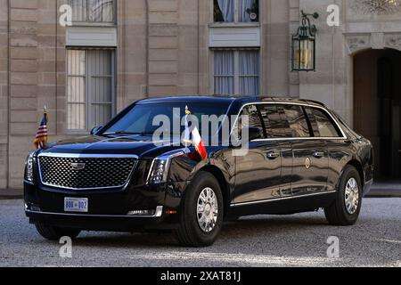 Julien Mattia/Le Pictorium - State visit of US President Joe Biden in, France. 08th June, 2024. France/Ile-de-France (region)/Paris - the Beast, the car of the President of the United States of America at the Palais de l'Elysee, Paris, on June 8, 2024. Credit: LE PICTORIUM/Alamy Live News Stock Photo