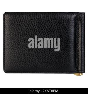 Black Leather Wallet Front Stock Photo