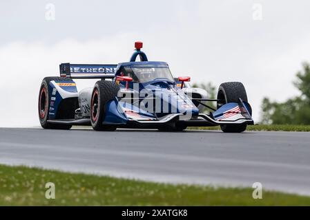 Elkhart Lake, Wi, USA. 8th June, 2024. LINUS LUNDQVIST (R) (8) of Stockholm, Sweden wins the pole for the XPEL Grand Prix at Road America in Elkhart Lake, WI. (Credit Image: © Walter G. Arce Sr./ASP via ZUMA Press Wire) EDITORIAL USAGE ONLY! Not for Commercial USAGE! Stock Photo