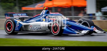 Elkhart Lake, Wi, USA. 8th June, 2024. LINUS LUNDQVIST (R) (8) of Stockholm, Sweden wins the pole for the XPEL Grand Prix at Road America in Elkhart Lake, WI. (Credit Image: © Walter G. Arce Sr./ASP via ZUMA Press Wire) EDITORIAL USAGE ONLY! Not for Commercial USAGE! Stock Photo