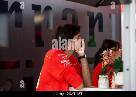 Montreal, Quebec, Canada. 8th June, 2024. Carlos Sainz Jr. (ESP) - Scuderia Ferrari - Ferrari SF-24 - Ferrari.during Formula 1 Aws Grand Prix du Canada 2024, Montreal, Quebec, Canada, from Jun 6th to 9th - Round 9 of 24 of 2024 F1 World Championship (Credit Image: © Alessio De Marco/ZUMA Press Wire) EDITORIAL USAGE ONLY! Not for Commercial USAGE! Stock Photo