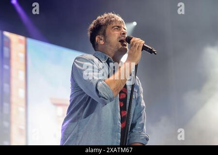 Seville, Spain. 8th June, 2024. SEVILLE, SPAIN - JUNE 08: Detail of the Estopa group's concert at the La Cartuja Stadium in celebration of its 25th anniversary in music, at La Cartuja on June 08, 2024 in Seville, Spain. (Credit Image: © Jose Luis Contreras/DAX via ZUMA Press Wire) EDITORIAL USAGE ONLY! Not for Commercial USAGE! Stock Photo