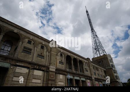 The transmitter tower at Alexandra Palace Stock Photo