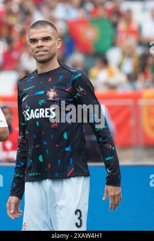 June 08, 2024. Lisbon, Portugal. Portugal's and Porto defender Pepe (3) in action during the International Friendly game, Portugal vs Croatia Credit: Alexandre de Sousa/Alamy Live News Stock Photo