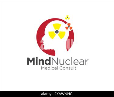 mind nuclear logo designs for medical consult logo Stock Vector