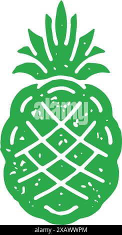 Pineapple icon. Hand drawn exotic ripe fruit Stock Vector Image & Art ...