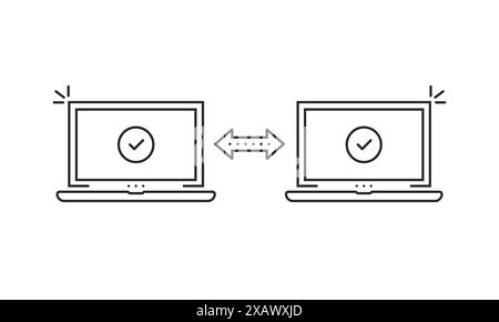 easy file transfer like data backup Stock Vector