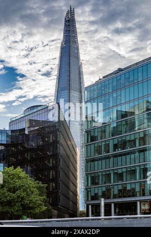 London, England – August 2023. Shard London Bridge Tower, is a pyramid ...