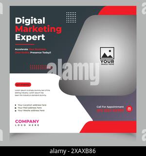 Corporate Business flyer template vector design, Flyer Template Geometric shape used for business poster layout, IT Company flyer Stock Vector