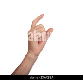 small gesture finger measurement hand tiny size Stock Photo - Alamy