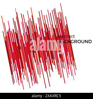 Abstract background with red lines. Diagonal geometric texture with place for your text  on a white background. Stock Vector