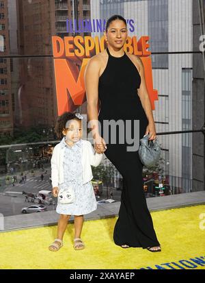 Maleni Cruz (R) attends 'Despicable Me 4' premiere at Jazz at Lincoln