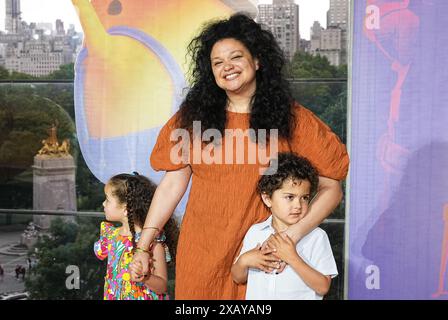 Hazel van der Most, Michelle Buteau and Otis van der Most Stock Photo