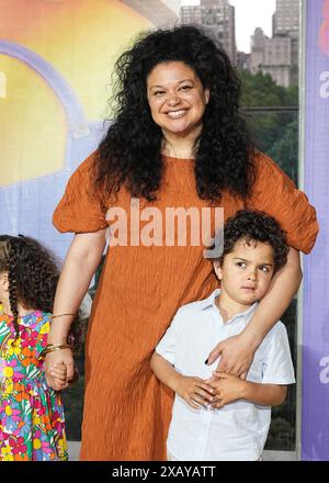 Hazel van der Most, Michelle Buteau and Otis van der Most Stock Photo