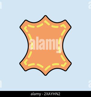 Leather flat icon. Farm animal sign. Graph symbol for your web site design, logo, app, UI. Vector illustration Stock Vector
