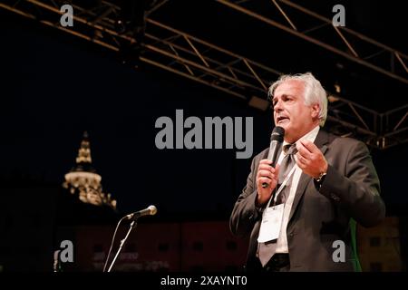 Roberto Salis, father of Ilaria Salis, the Italian candidate for the European Parliament detained in Hungary. Stock Photo