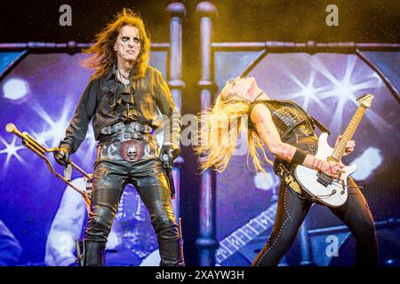 Alice Cooper and Nita Strauss at Sweden Rock Festival 2024 Stock Photo