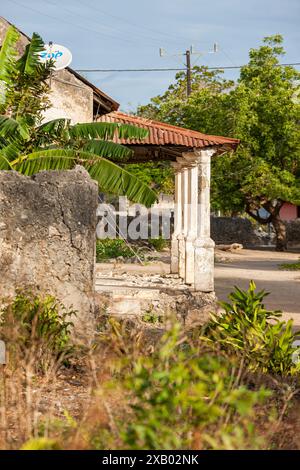 Mozambique, Cabo Delgado, Quirimbas, Ilha do Ibo, Building Stock Photo