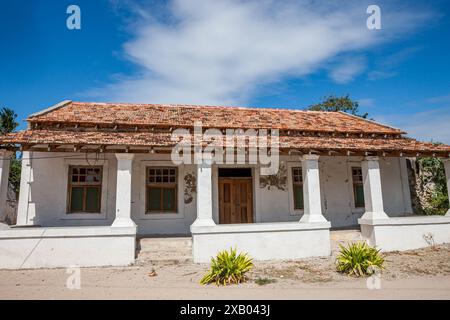 Mozambique, Cabo Delgado, Quirimbas, Ilha do Ibo, Refurbished buiding Stock Photo