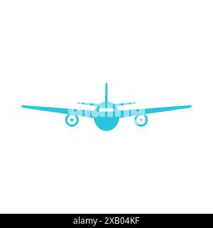 Airplane icon. Isolated on white background. From blue icon set. Stock Vector