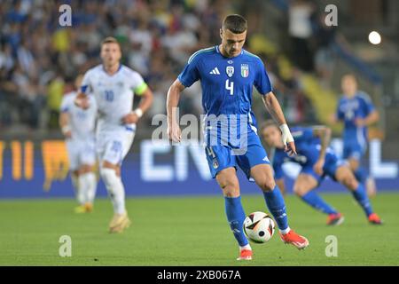 Stadio Carlo Castellani, Empoli, Italy. 9th June, 2024. International Football Friendly, Italy versus Bosnia Herzegovina; Alessandro Buongiorno of Italy Credit: Action Plus Sports/Alamy Live News Stock Photo