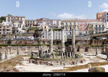 The Macellum of Pozzuoli has long been the most precise metric index for measuring bradyseism. Stock Photo