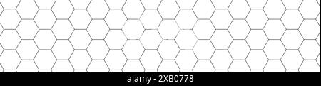 Honeycomb pattern with hexagon mesh. Texture bee comb grid. Flat vector illustration isolated on white background. Stock Vector