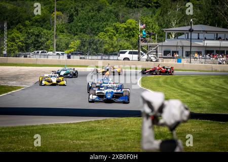 Elkhart Lake, Wi, USA. 9th June, 2024. RINUS VEEKAY (21) of Hoofddorp, Netherlands practices for the XPEL Grand Prix at Road America in Elkhart Lake, WI. (Credit Image: © Walter G. Arce Sr./ASP via ZUMA Press Wire) EDITORIAL USAGE ONLY! Not for Commercial USAGE! Credit: ZUMA Press, Inc./Alamy Live News Stock Photo
