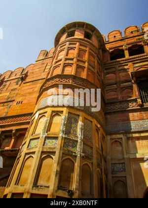 Agra, India - 29 October 2013: A picturesque view of the Agra Fort, a ...