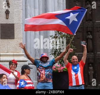 New York, New York - June 9, 2024 : Puerto Rican Day Parade celebrated